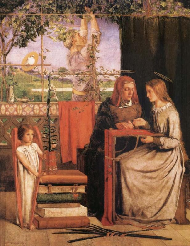 Dante Gabriel Rossetti The infancy of Maria Norge oil painting art